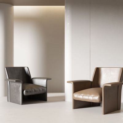 Minotti 皮革单人沙发