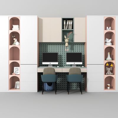儿童书柜组合,电脑桌椅组合，玩具组合