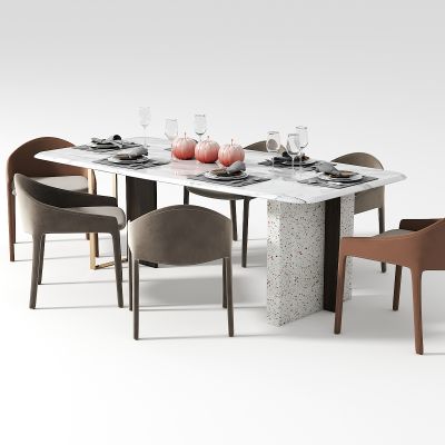 现代餐桌椅组合