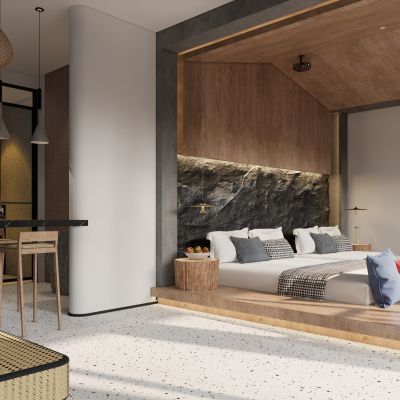 侘寂风格民宿包间