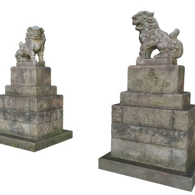 港币狮，走石狮子，蹲石狮子，雕塑，石狮子， 狮子，吉祥之物，石雕，雕塑雕像，陈设饰品，装饰摆件，辟邪物品