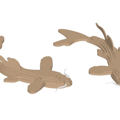 雕塑，摆件，动物雕塑，动物摆件，鲤鱼，鱼，鲤鱼雕塑，鲤鱼墙饰，户外雕塑，水景雕塑，墙饰，挂件，背景墙，玩具玩偶，雕塑摆件，陈设饰品SU模型