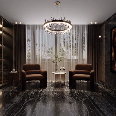 现代雪茄室，雪茄室，抽烟，休闲区