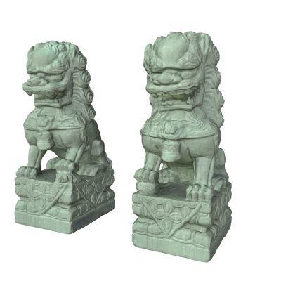 港币狮，走石狮子，蹲石狮子，雕塑，石狮子， 狮子，吉祥之物，石雕，雕塑雕像，陈设饰品，装饰摆件，辟邪物品