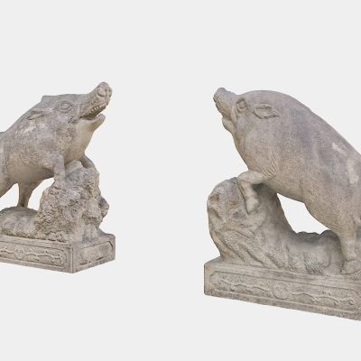 雕塑，猪雕塑，猪，飞猪，石雕，雕塑雕像，陈设饰品，装饰摆件，石像，生肖