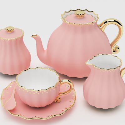 茶具，茶杯，水壶，水杯，咖啡杯，咖啡壶，热水壶，勺子，盘子，茶叶，水杯组合，厨具，摆件组合，欧式茶具，现代茶具