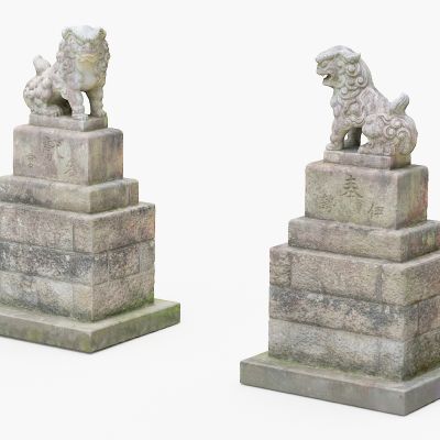 港币狮，走石狮子，蹲石狮子，雕塑，石狮子， 狮子，吉祥之物，石雕，雕塑雕像，陈设饰品，装饰摆件，辟邪物品