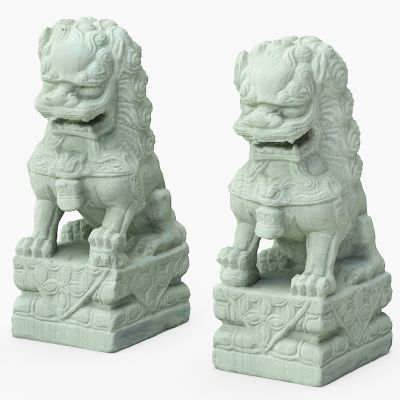 港币狮，走石狮子，蹲石狮子，雕塑，石狮子， 狮子，吉祥之物，石雕，雕塑雕像，陈设饰品，装饰摆件，辟邪物品