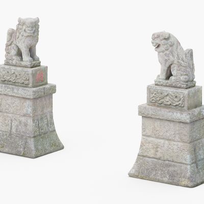 港币狮，走石狮子，蹲石狮子，雕塑，石狮子， 狮子，吉祥之物，石雕，雕塑雕像，陈设饰品，装饰摆件，辟邪物品