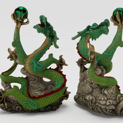 龙，中国龙，龙王，二龙戏珠，恐龙，神龙，老龙，霸王龙，神兽，神仙，摆件，雕塑，陈设，玩具，雕像，美陈，装饰物
