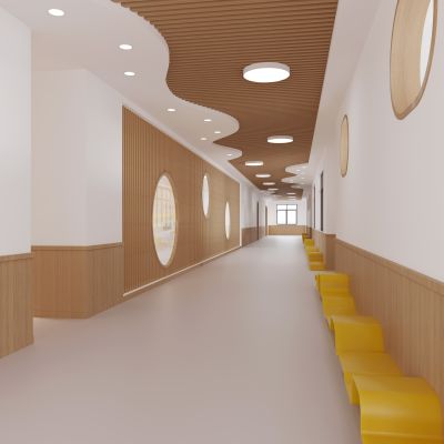 现代幼儿园教室 过道 休息区 幼儿园教室 幼儿园走廊