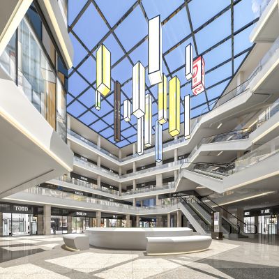 现代商场中庭大厅