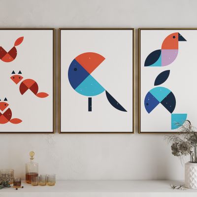 现代活力卡通海报挂画