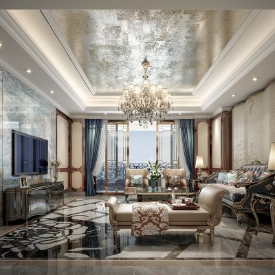 欧式轻奢家居客厅