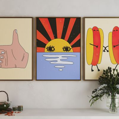 现代活力卡通海报挂画