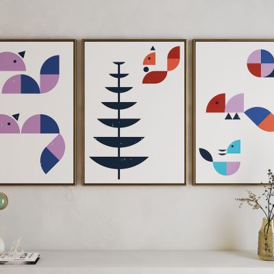 现代活力卡通海报挂画