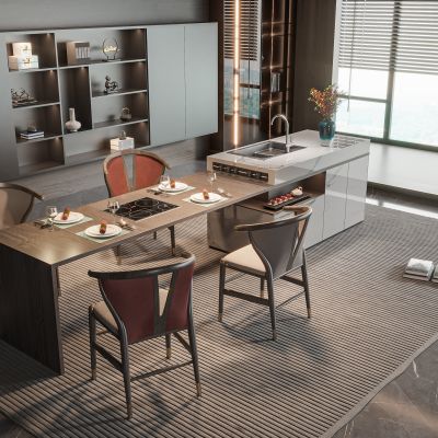 现代餐厅 功能性餐厅 中式餐厅 特色餐厅 餐厅桌椅 岛台 餐桌椅