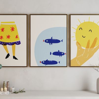 现代活力卡通海报挂画