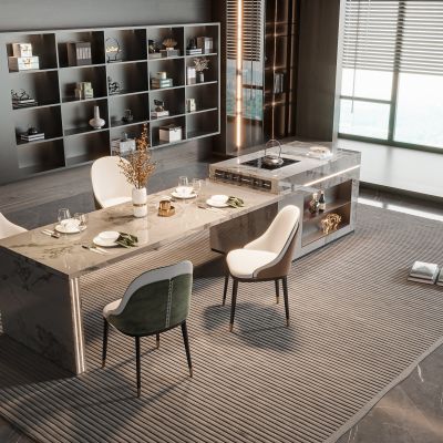 现代餐厅 功能性餐厅 中式餐厅 特色餐厅 餐厅桌椅 岛台 餐桌椅