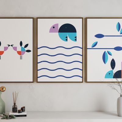 现代活力卡通海报挂画