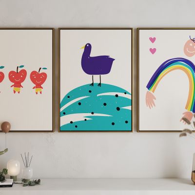 现代活力卡通海报挂画