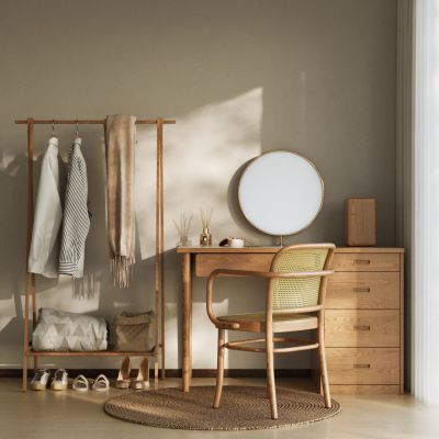 侘寂梳妆台 衣架