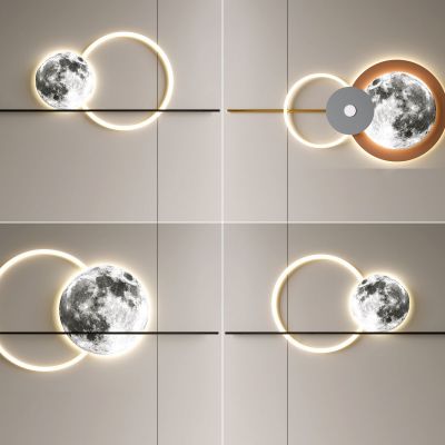现代月球墙饰 挂件