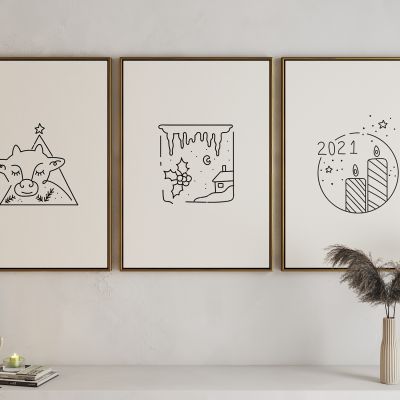 现代活力卡通海报挂画