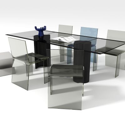 亚克力餐桌椅组合