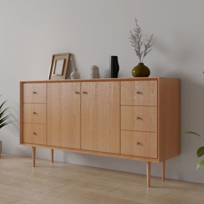 全实木餐边柜北欧玄关柜原木柜日式简约电视边柜展示柜抽屉收纳柜