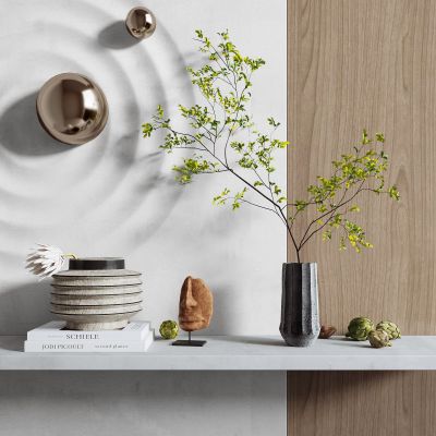 新中式书籍花瓶饰品摆件