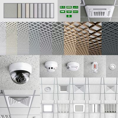 格栅天花 喷淋 出风口