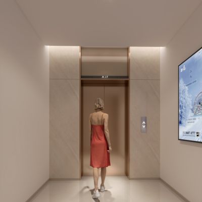 现代公共电梯间