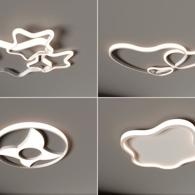 现代吸顶灯 圆形吸顶灯 方形吸顶灯 卧室 客厅 儿童房 简约吸顶灯