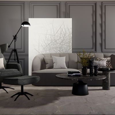 现代沙发茶几组合