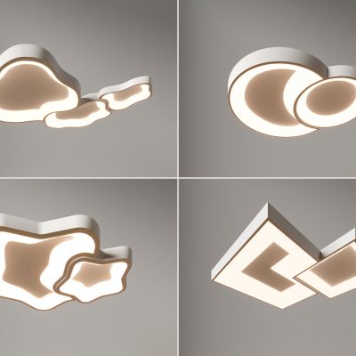 现代吸顶灯 圆形吸顶灯 方形吸顶灯 卧室 客厅 儿童房 简约吸顶灯