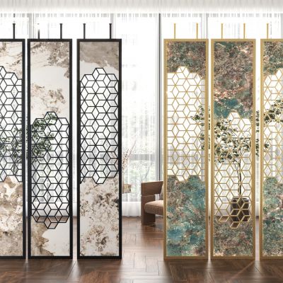 现代金属屏风隔断