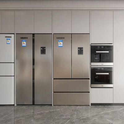 智能双开门冰箱3D模型