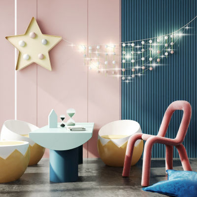 现代儿童桌椅组合