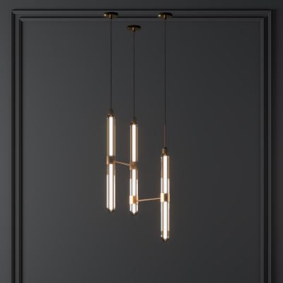 现代H形吊灯_轻奢吊灯