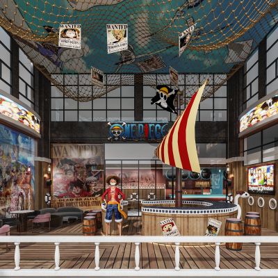 现代手办主题咖啡厅