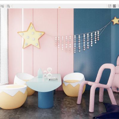 现代儿童桌椅组合