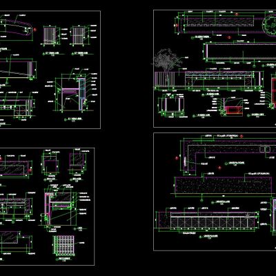 工装CAD接待台详图整
