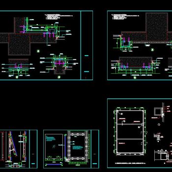 CAD铝塑板幕墙节点图