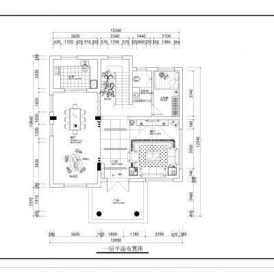 三层CAD施工图+效果图+设备图