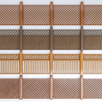 中式篱笆护栏_围栏_木栏杆_木栅栏