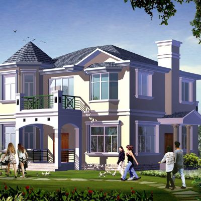 别墅CAD施工图+效果图