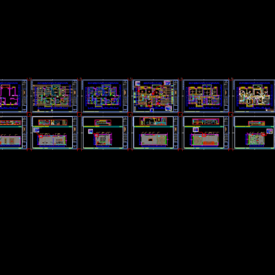 金螳螂海赋尚城精品施工图大样图竣工图客厅餐厅卧室