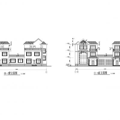 别墅CAD施工图+效果图+结构
