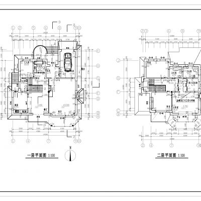 别墅CAD施工图+效果图